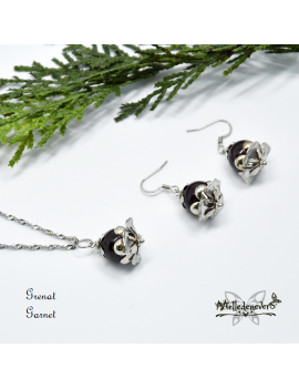 Earrings Garnet Spillë